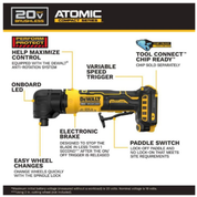Dewalt 20V MAX ATOMIC Right Angle Die Grinder with Battery & Charger