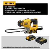 Dewalt Grease Gun Kit with 2 FREE Batteries