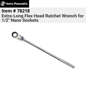 Astro Pneumatic Extra-Long Flex Head Ratchet Wrench for 1/2″ Nano Sockets #78218