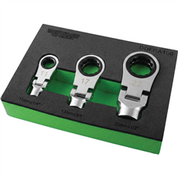 Vim Tools VIMDDFRA100 3 Pc. Dual Drive Flex Ratcheting Wrench Attachment Set