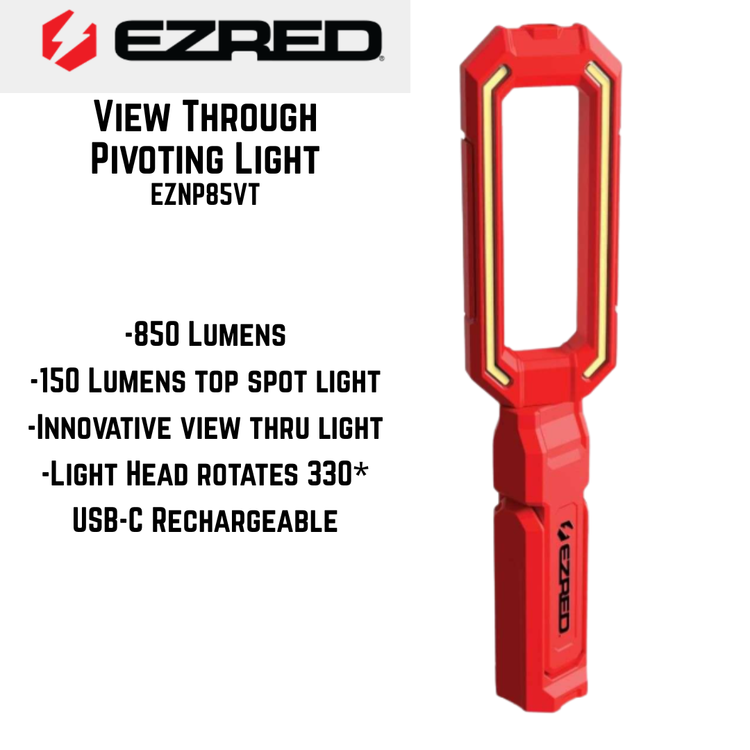E-Z Red 850 Lumen View Through Pivoting Work Light with Magnetic E-Z Red 850 Lumen View Through Pivoting Work Light with Magnetic