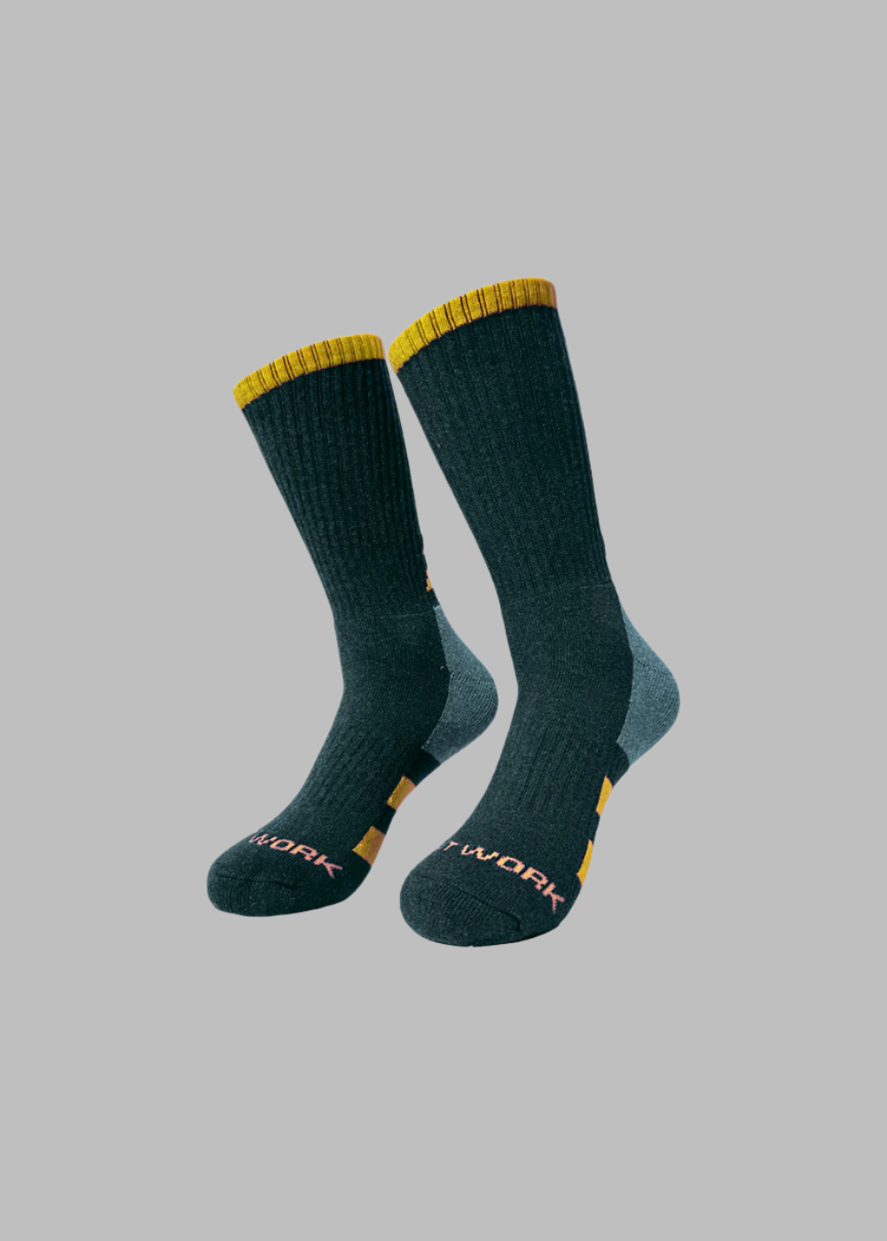 Yellow Crew Length Work Socks