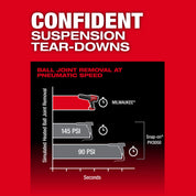 M18 FUEL STRIKER Hammer Chisel ball joint removal speed at different PSI levels