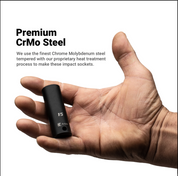 Capri Tools 3/8 in. Drive Shallow and Deep Impact Socket Set, Metric, 8 to 22 mm, 30-Piece with Billet Aluminum Socket Rail