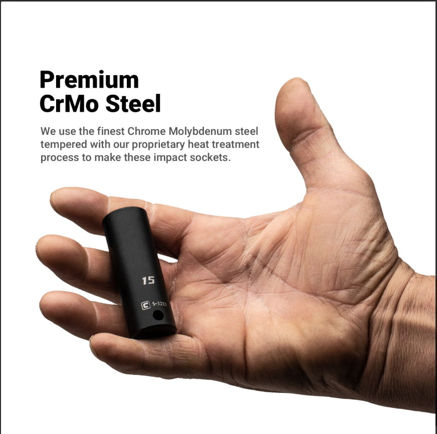 Capri Tools 3/8 in. Drive Shallow and Deep Impact Socket Set, Metric, 8 to 22 mm, 30-Piece with Billet Aluminum Socket Rail