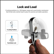 Capri 1/4" 90-Tooth Extra Long Locking Flex-Head Soft Grip Ratchet