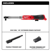 Milwaukee M12 FUEL™ 1/2" Extended Reach Ratchet