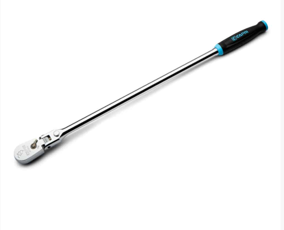 Capri 1/2" 90-Tooth Extra Long Locking Flex-Head Soft Grip Ratchet