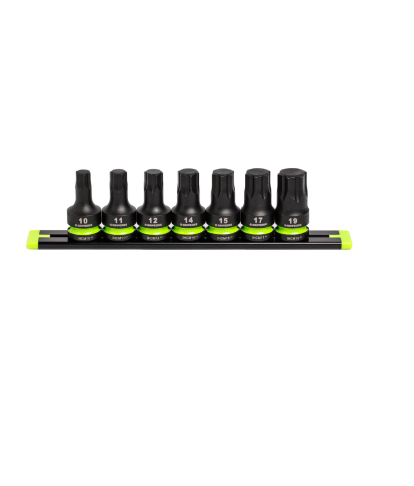 GRIPEDGE RPT Impact Hex Driver Set - 7-Pc 1/2’’ Drive Short Metric Part #IHCM7S