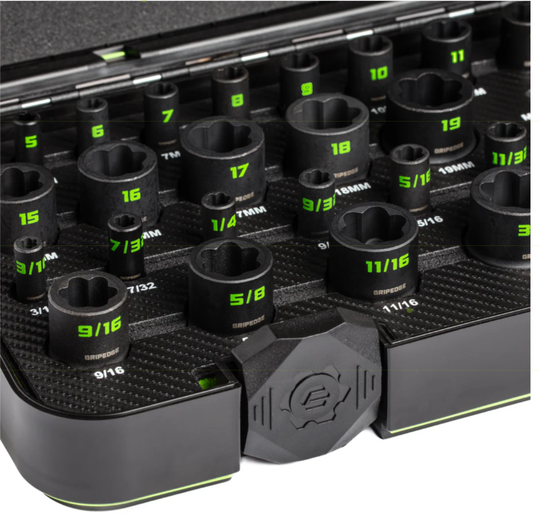 GripEdge 32 pc 1/4" & 3/8" Drive Metric & SAE Master Socket Extractor Set
