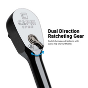 Capri 1/2" 90-Tooth Extra Long Soft Grip Ratchet